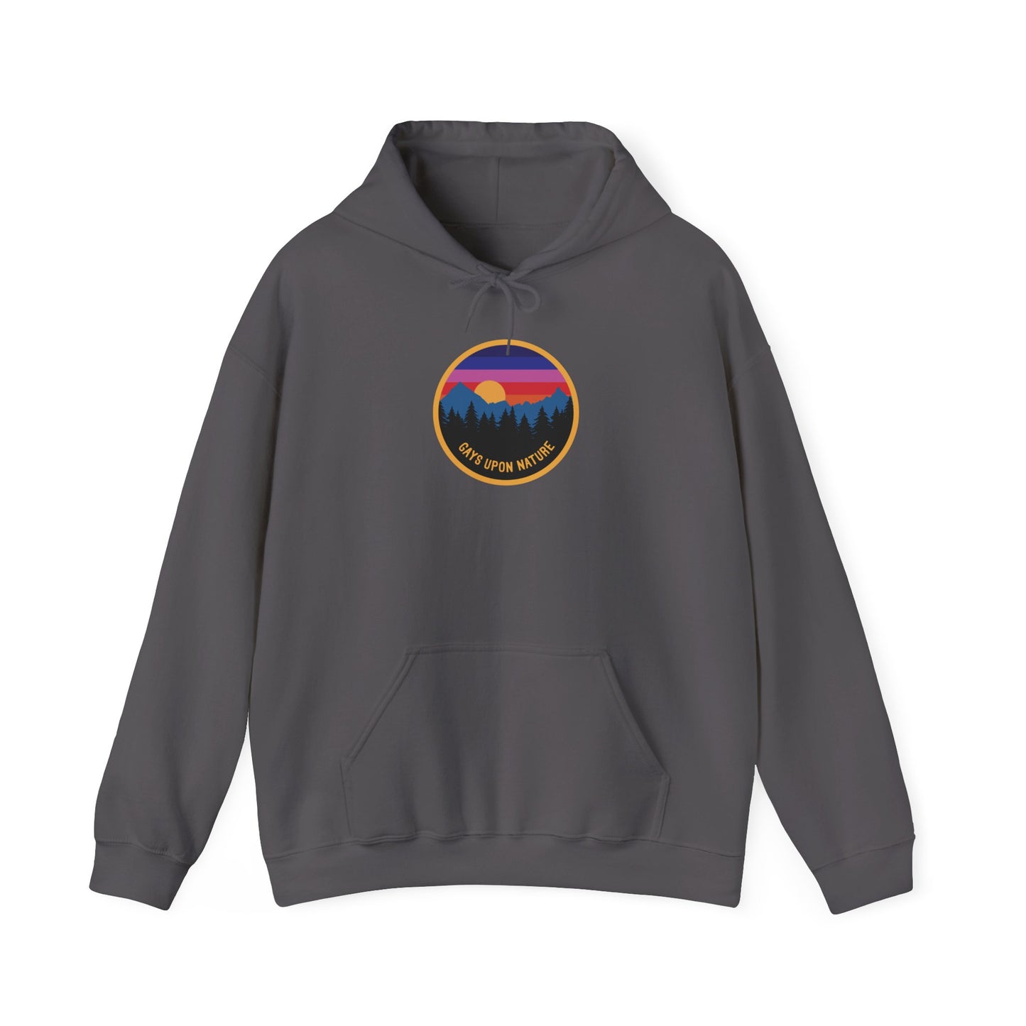 Vintage Camp Badge Rainbow Sky Hoodie