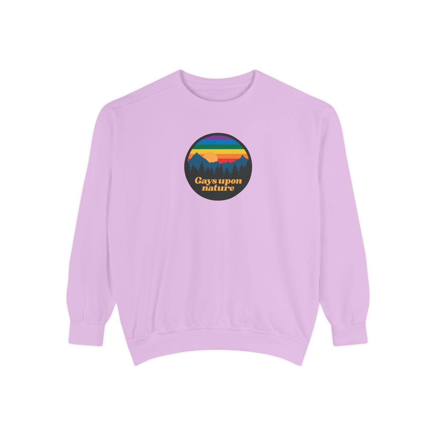 Original Logo Rainbow Sky Crewneck (Orange Font)