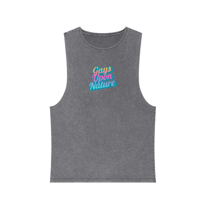 2025 Pride Collection Retro Rainbow Stonewashed Tank Top