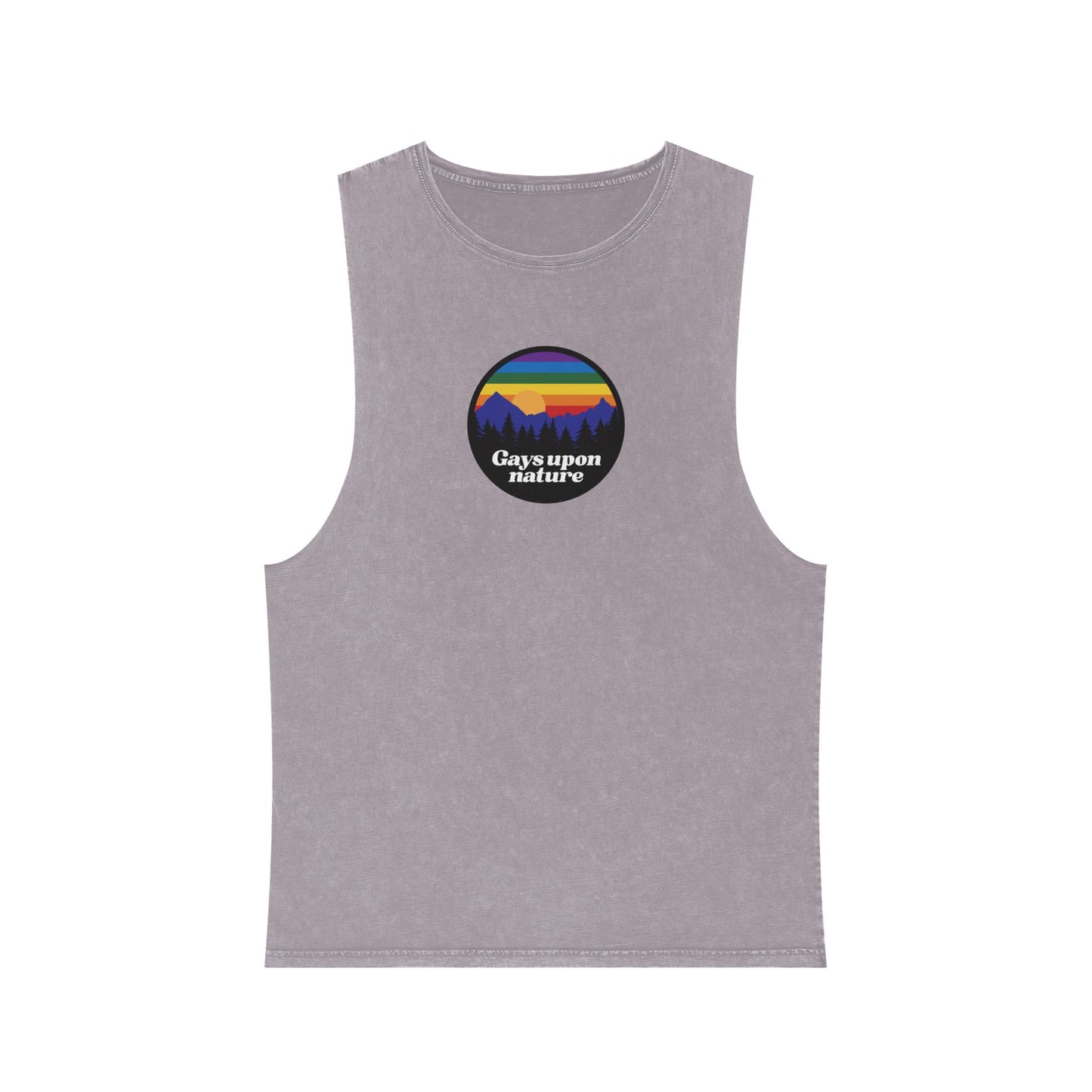 Stonewashed Vintage Camp Patch Gays Upon Nature Tank