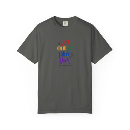GDASA x Gays Upon Nature EveryBody Tee (Get Out and Play Gay) Rainbow Font