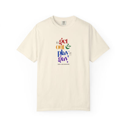 GDASA x Gays Upon Nature EveryBody Tee (Get Out and Play Gay) Rainbow Font