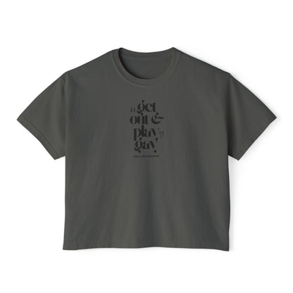 GDASA x Gays Upon Nature Boxy Cropped Tee Black Font