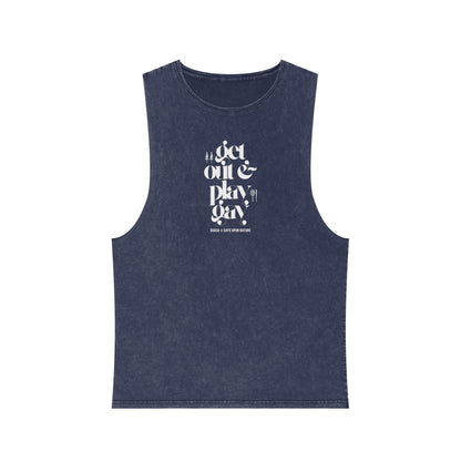 GDASA x Gays Upon Nature Play Gay Muscle Tank (White Font)