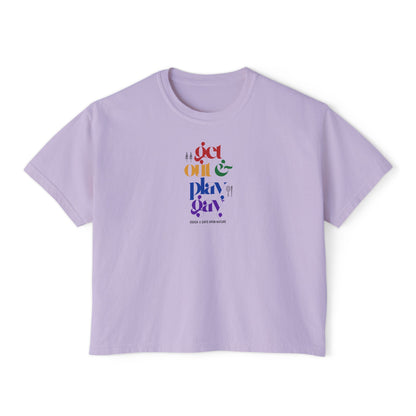 GDASA x Gays Upon Nature Boxy Cropped Tee with Rainbow Print