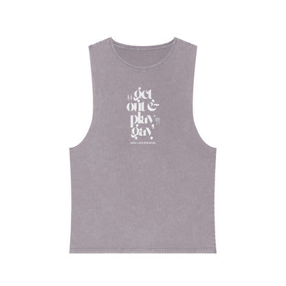 GDASA x Gays Upon Nature Play Gay Muscle Tank (White Font)