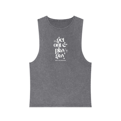 GDASA x Gays Upon Nature Play Gay Muscle Tank (White Font)