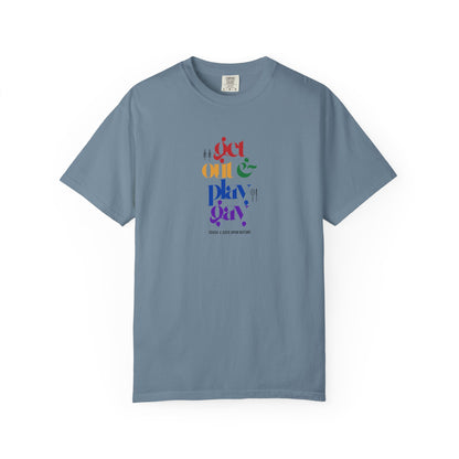 GDASA x Gays Upon Nature EveryBody Tee (Get Out and Play Gay) Rainbow Font