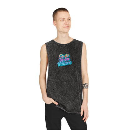 2025 Pride Collection Retro Rainbow Stonewashed Tank Top