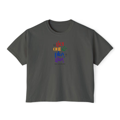 GDASA x Gays Upon Nature Boxy Cropped Tee with Rainbow Print