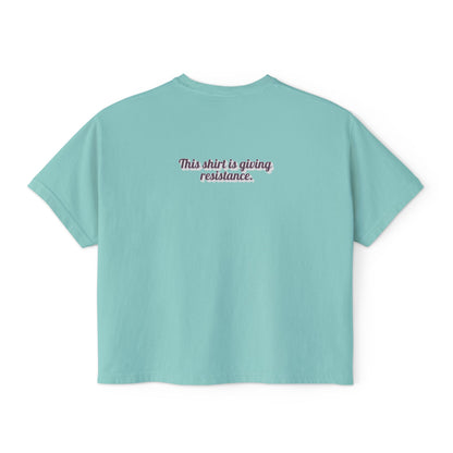 2025 Pride Collection Giving Resistance Boxy Tee (Purple Font)