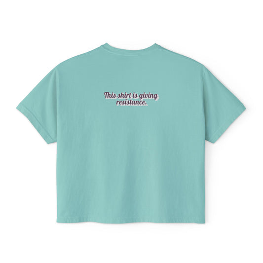 2025 Pride Collection Giving Resistance Boxy Tee (Purple Font)