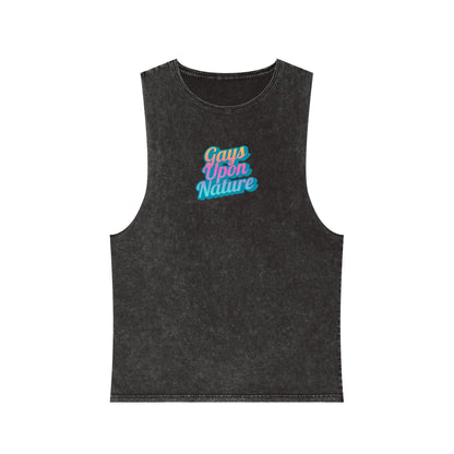 2025 Pride Collection Retro Rainbow Stonewashed Tank Top